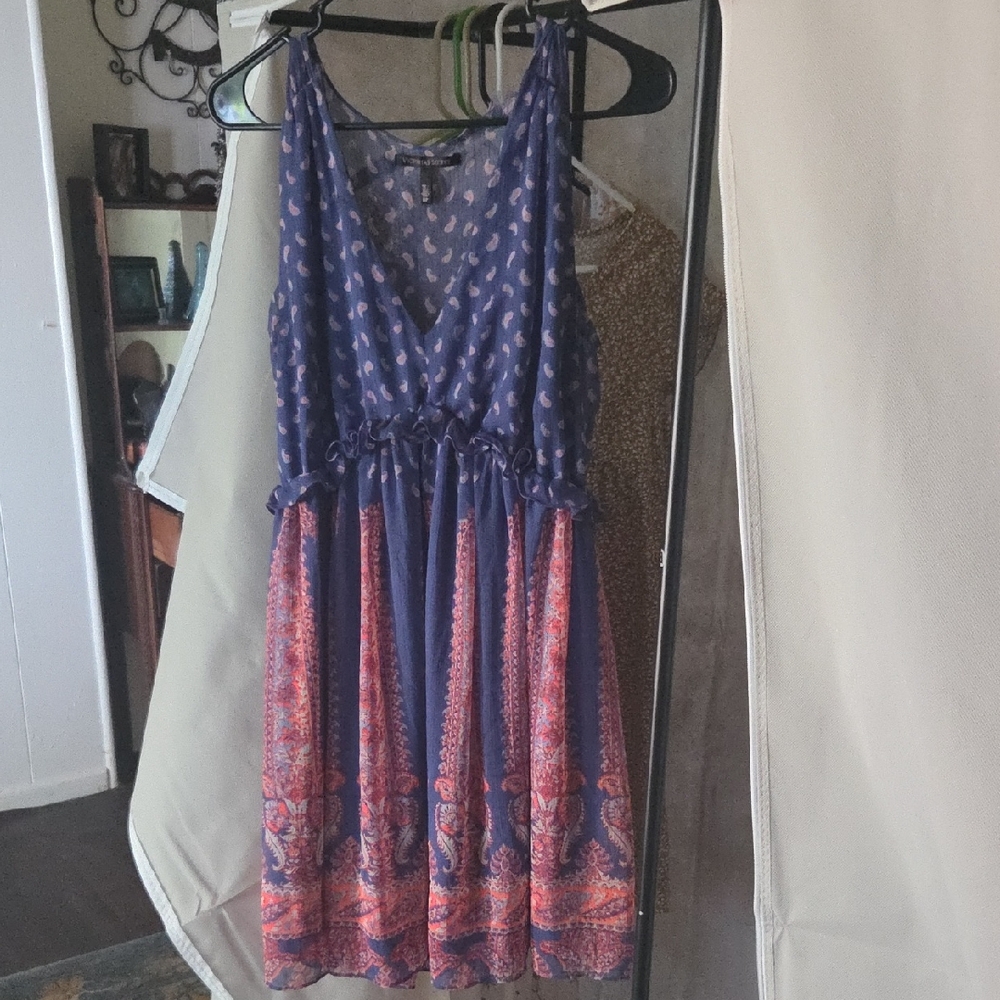 Victoria's Secret Blue and Pink Midi Sundress